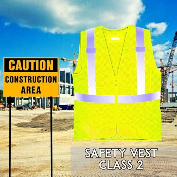 COMFITWEAR High Visibility Safety Vests for Construction work (2,2X-LARGE) - Picture 2 of 5
